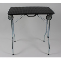 Stôl trimovací skladací s kolieskami 90x55x85cm - čierny