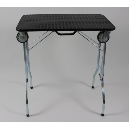 Stôl trimovací skladací s kolieskami 80x50x85cm - čierny