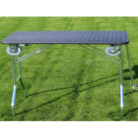 Stôl trimovací skladací s kolieskami 110x55x60cm - čierny
